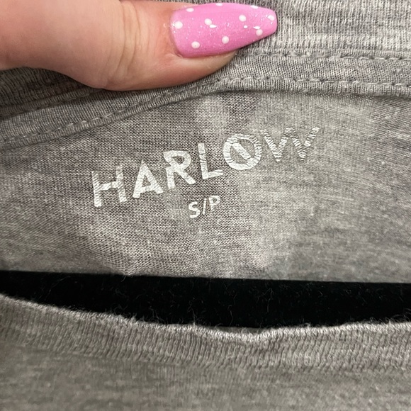 Size small off the shoulder gray crop top - Picture 2 of 3